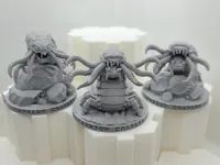0.1mm layer, 2 walls, 75% infill alle 3 Modelle