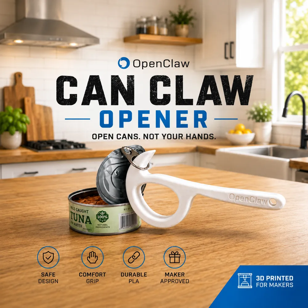 CanClaw The Easy Ring Pull Can Opener Tool - Free 3D Print Model ...