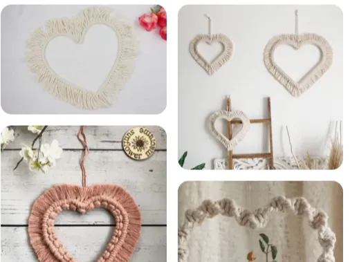 Support cœur pour macramé