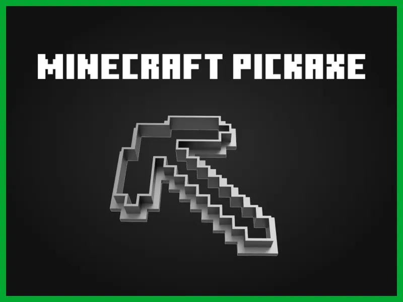 Minecraft Pickaxe Cookie Cutter