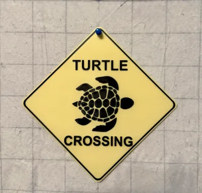 Us Turtle Sign Turtle Crossing Sign by biffcyr - MakerWorld