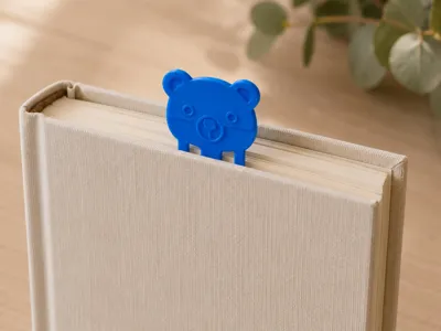 Adorable bear bookmark