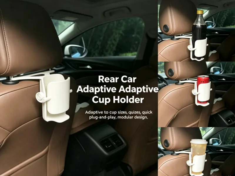 Adaptive Drink Holder for Car Rear Seats