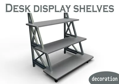 Desk organizer - display shelves