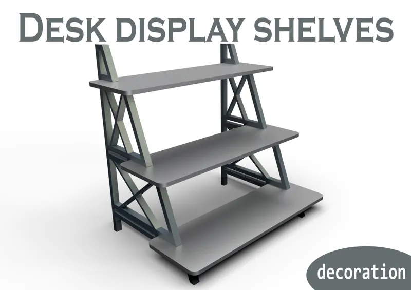 Desk organizer - display shelves