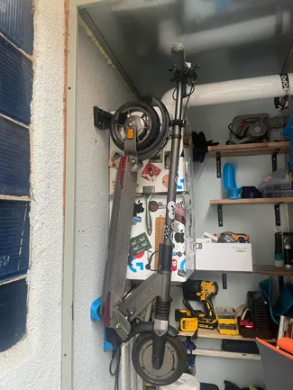 electric scooter hook wall mount