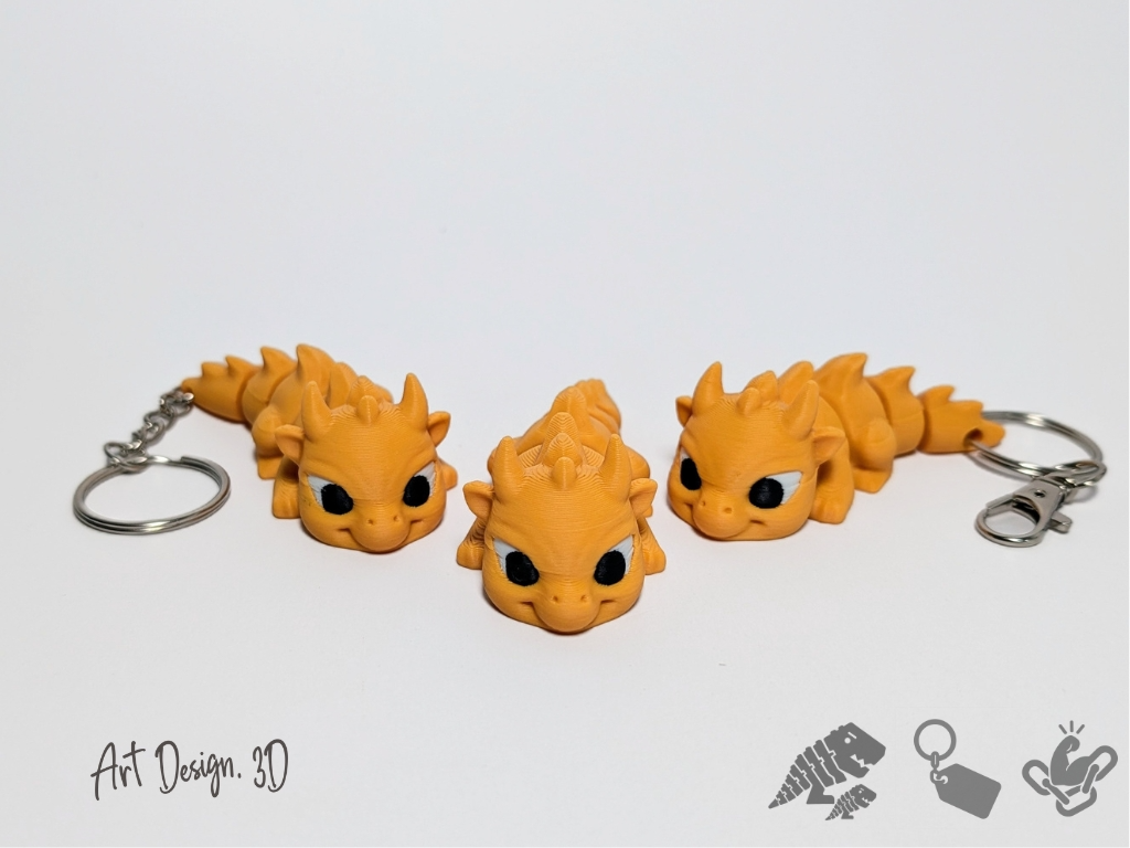 Articulated Cute Angry Dragon - Strong Joints - 1