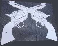 Revolvers croisés style Far West — décoration murale — photo 1