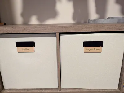 Fabric Storage Bin Label