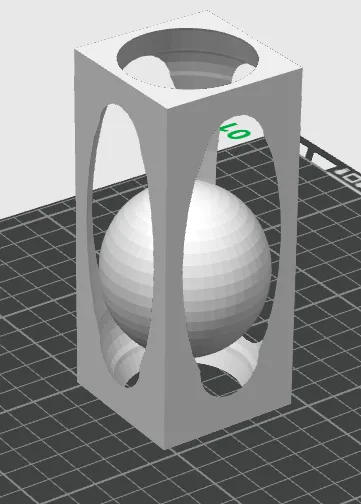 Ball inside of a cube v2 - Free 3D Print Model - MakerWorld