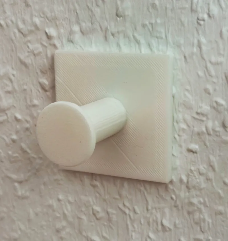 Classic hook with rectangular wall mounting