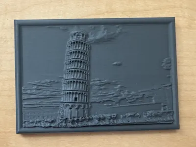 Leaning Tower of Pisa Relief