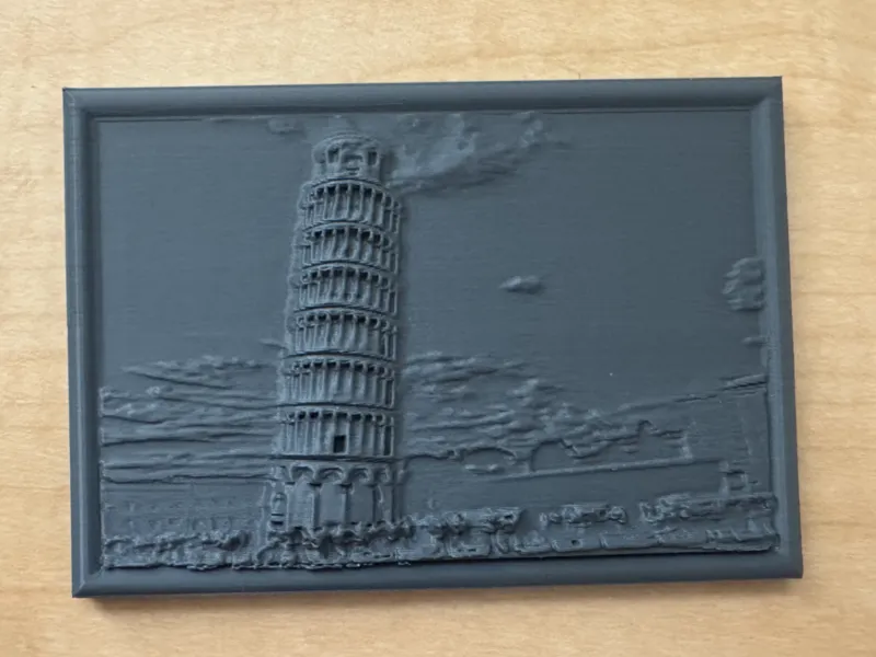 Leaning Tower of Pisa Relief