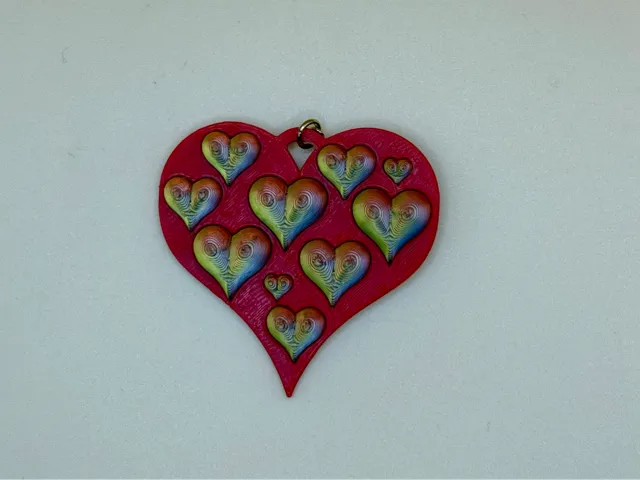 Heart in heart earrings
