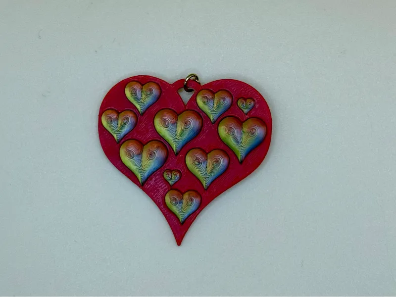 Heart in heart earrings