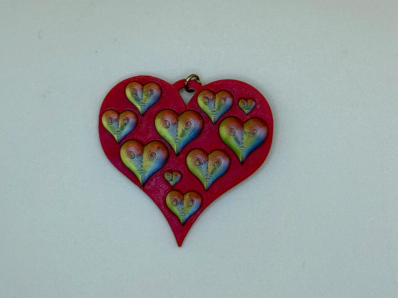 Heart in heart earrings view 3