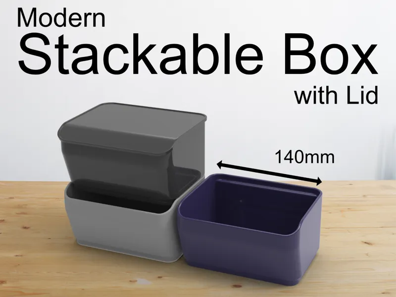 Modern Stackable Box (with Lid)