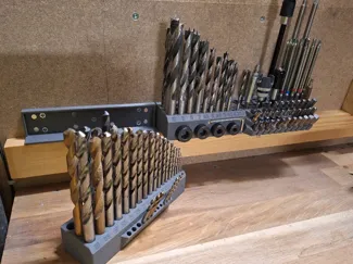 Detachable drill and hex bit holders