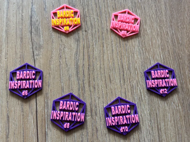 Inspiration Tokens (Generic and Bardic) for TTRPGs