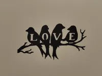 Oiseaux amoureux — déco murale — photo 2