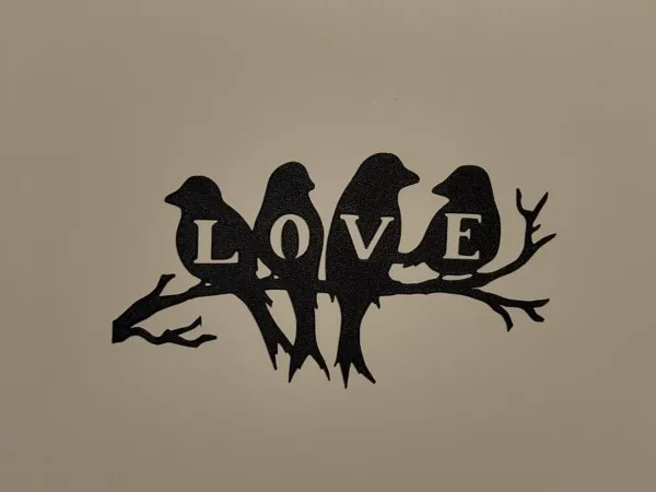 Oiseaux amoureux — déco murale