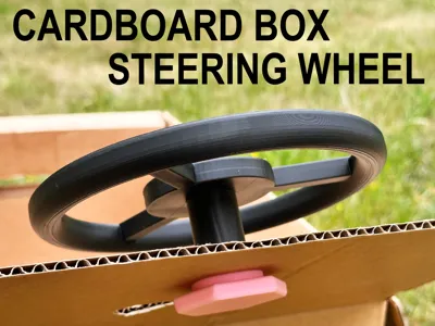 Cardboard Box Steering Wheel
