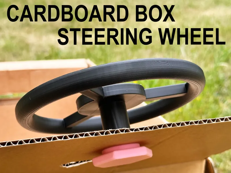 Cardboard Box Steering Wheel