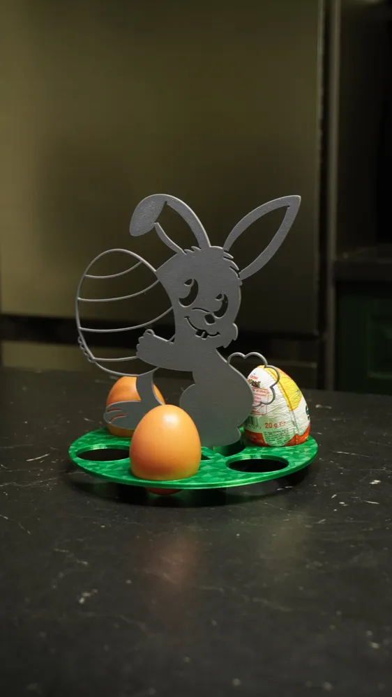 Easter Bunny Egg Holder - Free 3D Print Model - MakerWorld