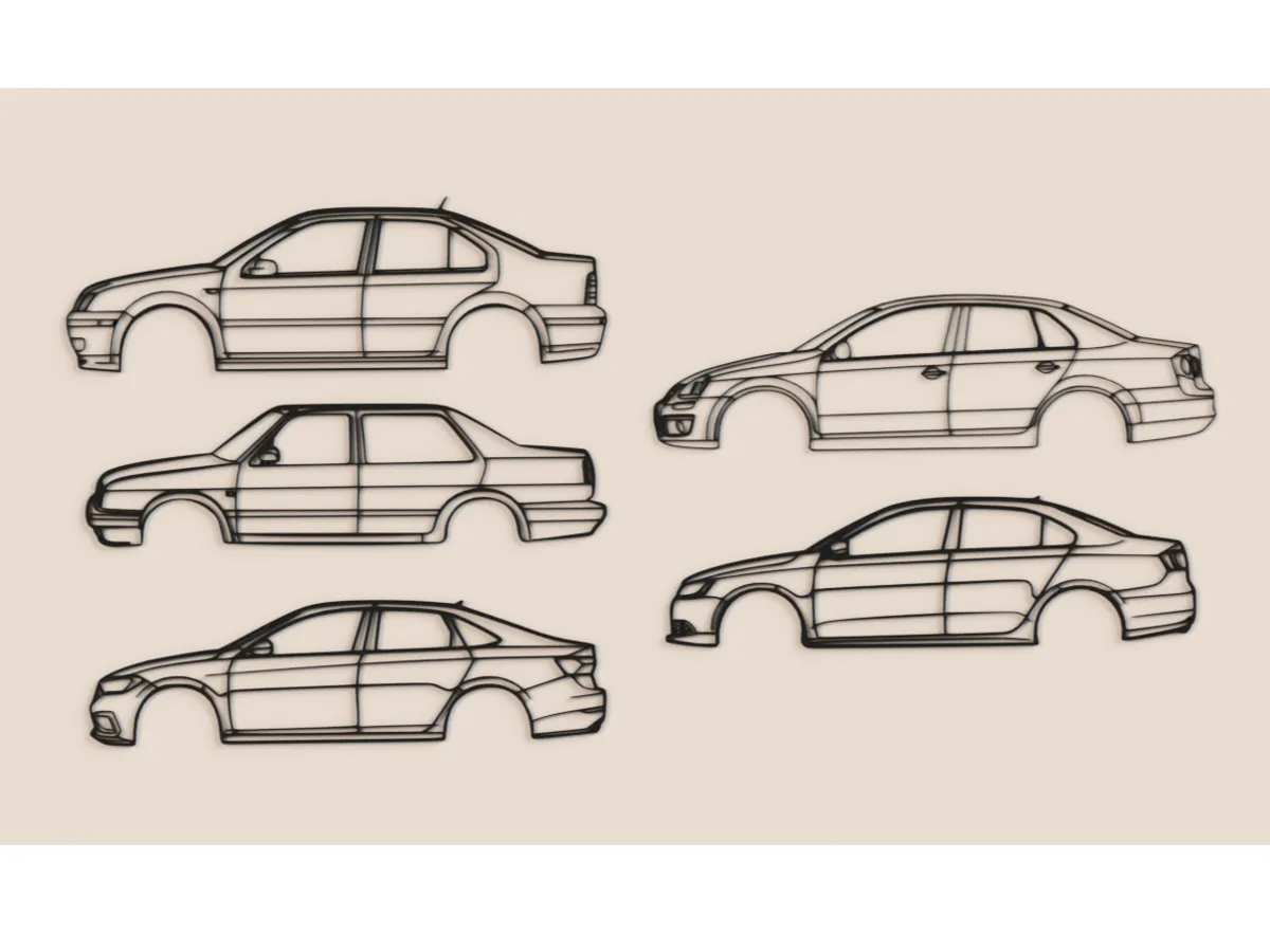 Décoration murale 2D - Modèles VW Jetta