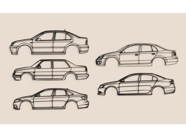 Décoration murale 2D - Modèles VW Jetta
