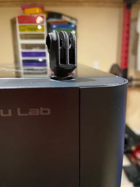 GoPro top mount for P1s and P1P Printers - Free 3D Print Model - MakerWorld