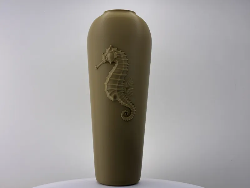 3D-Druck Chinesische Vase mit Seepferdchen