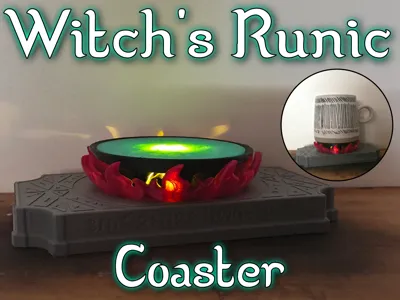Witch's Runic Coaster
