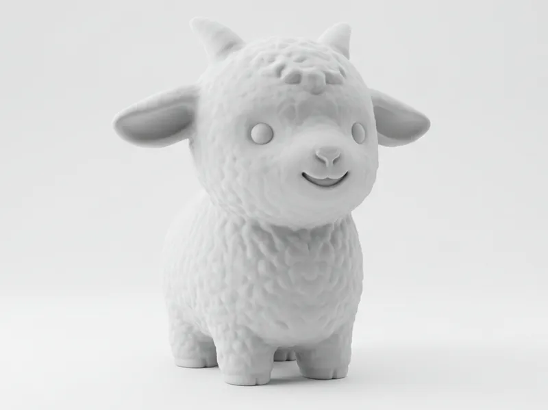Mini Cute Goat Figurine
