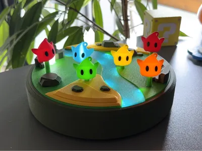 Super Mario Galaxy - Glowing Luma Diorama