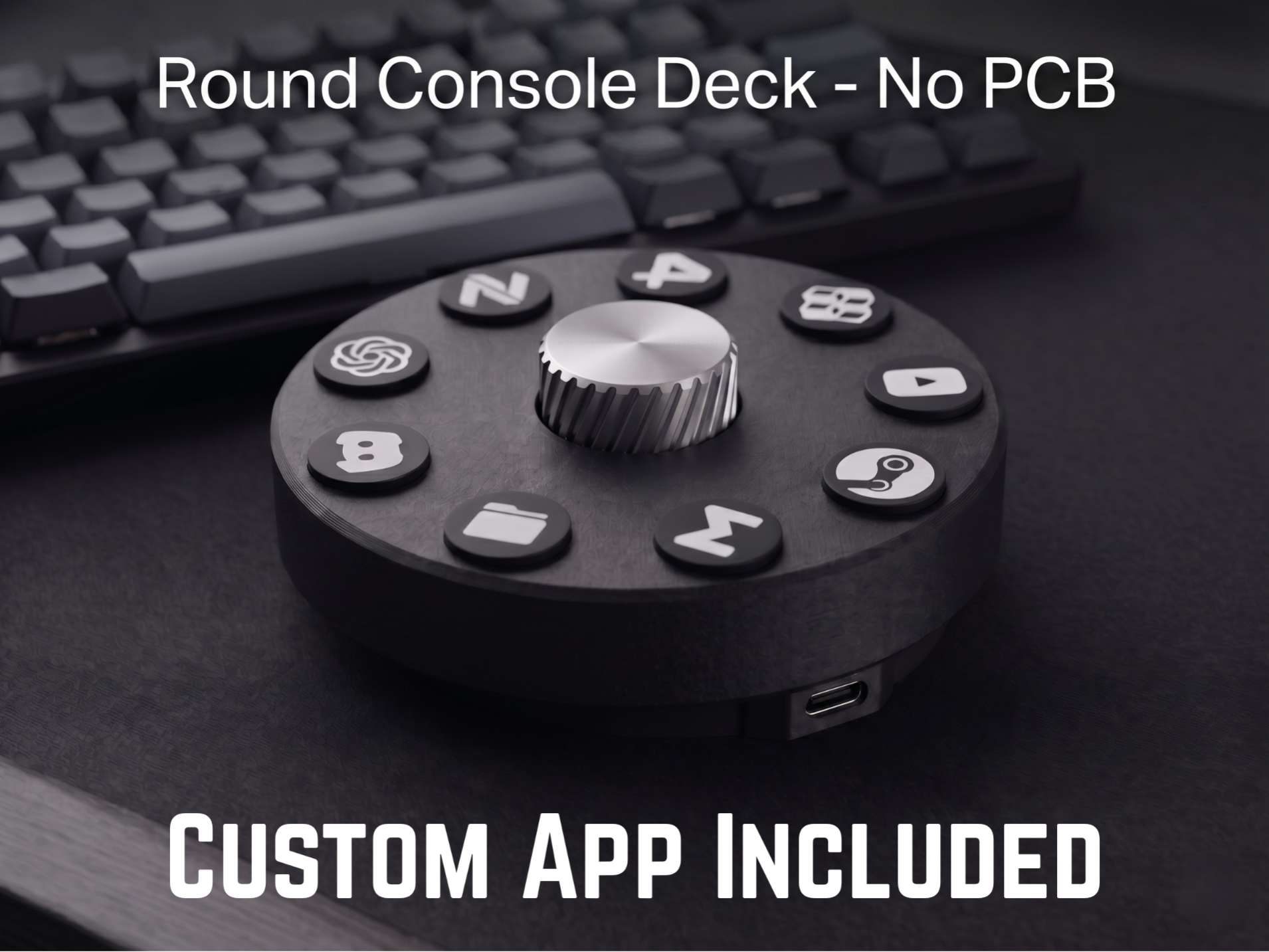Round Console Deck - No PCB Macro Pad