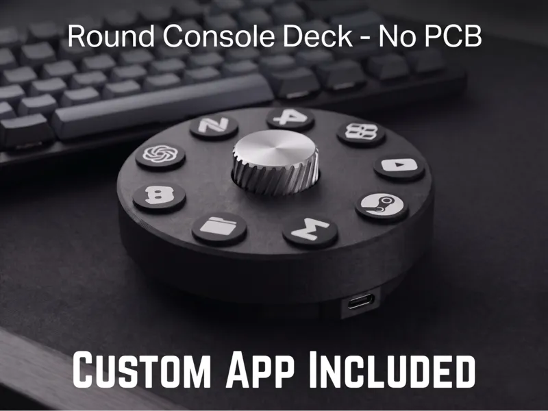 Round Console Deck - No PCB Macro Pad