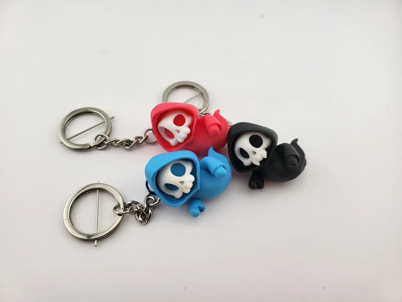 Colorful Ghost Skull Keychain Halloween Urban view 3