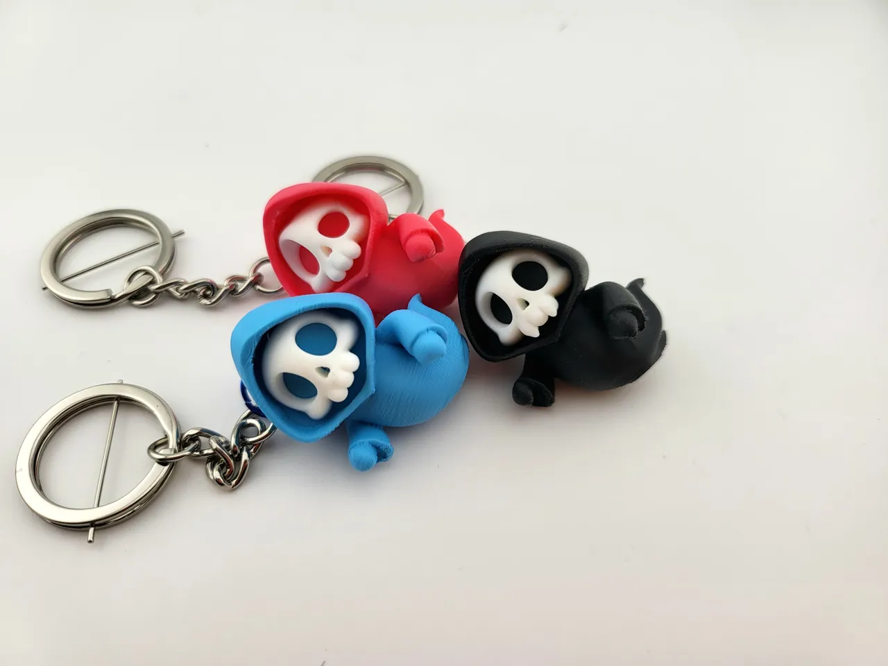 Colorful Ghost Skull Keychain Halloween Urban view 2