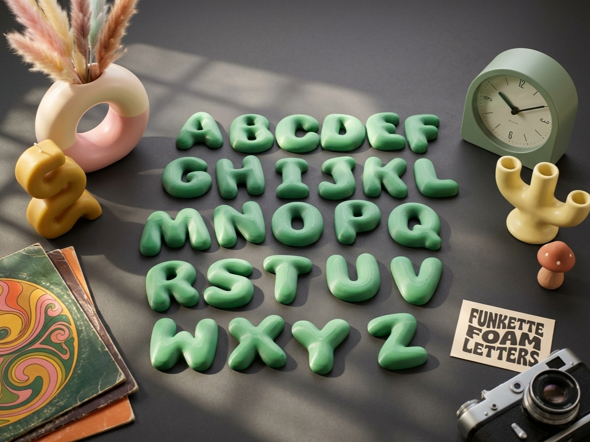 Funky Bubble Letters A to Z set - 1