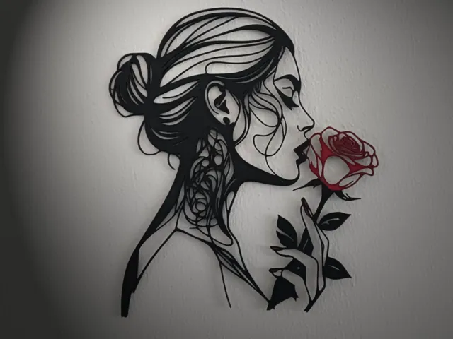 Woman and rose