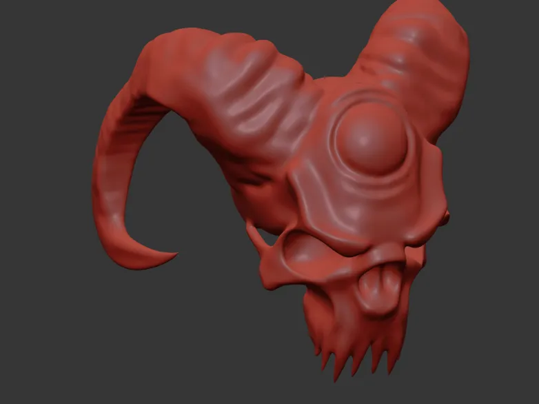恶魔骷髅装饰/Demon skull decoration