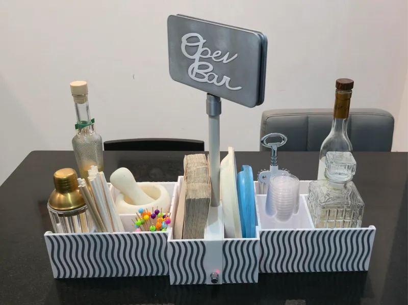 Organizer da Bar/Aperitivo con Scritta Rotante