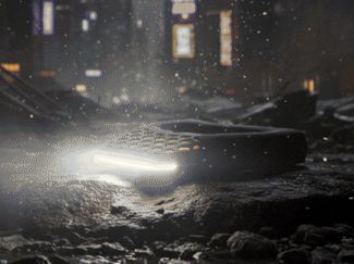 Energy Core activated futuristic torch