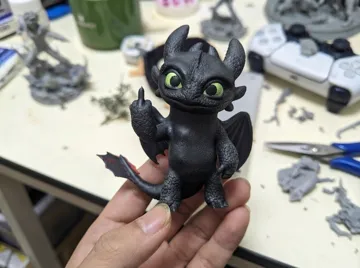 Modelo para impresión 3D: CHIMUELO ENSEÑA EL DEDO, DESDENTAO — vista de referencia 4
