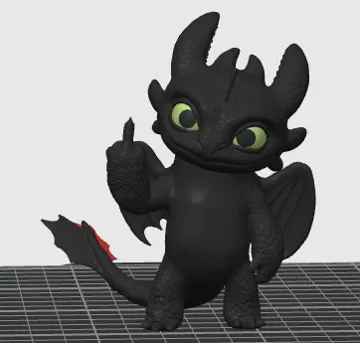 Modelo para impresión 3D: CHIMUELO ENSEÑA EL DEDO, DESDENTAO — vista de referencia 5