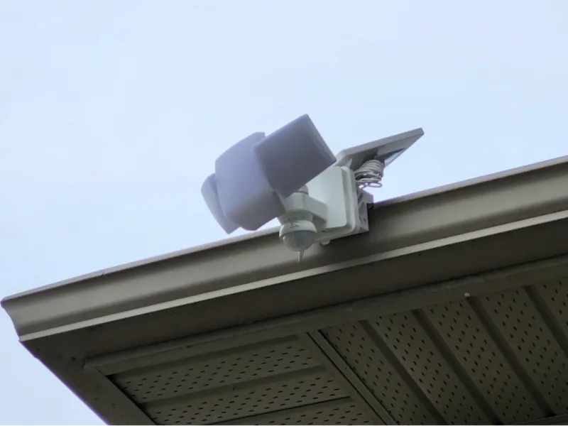 Gutter mount for LUTEC solar security LED light