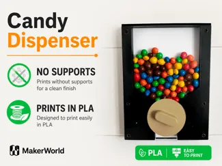 Dispensador de caramelos de pared