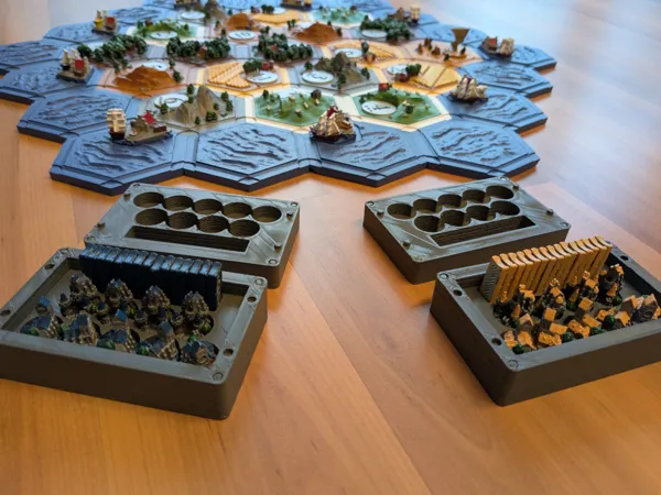Boîte de rangement pour pions Catan
