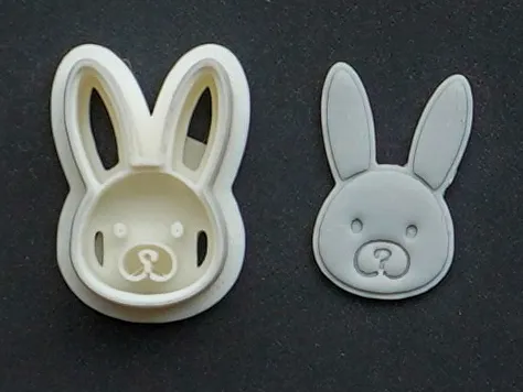 Bunny Head Polymer Clay Cutter Earrings Necklace